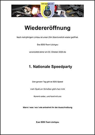 Erste nationale Speedparty